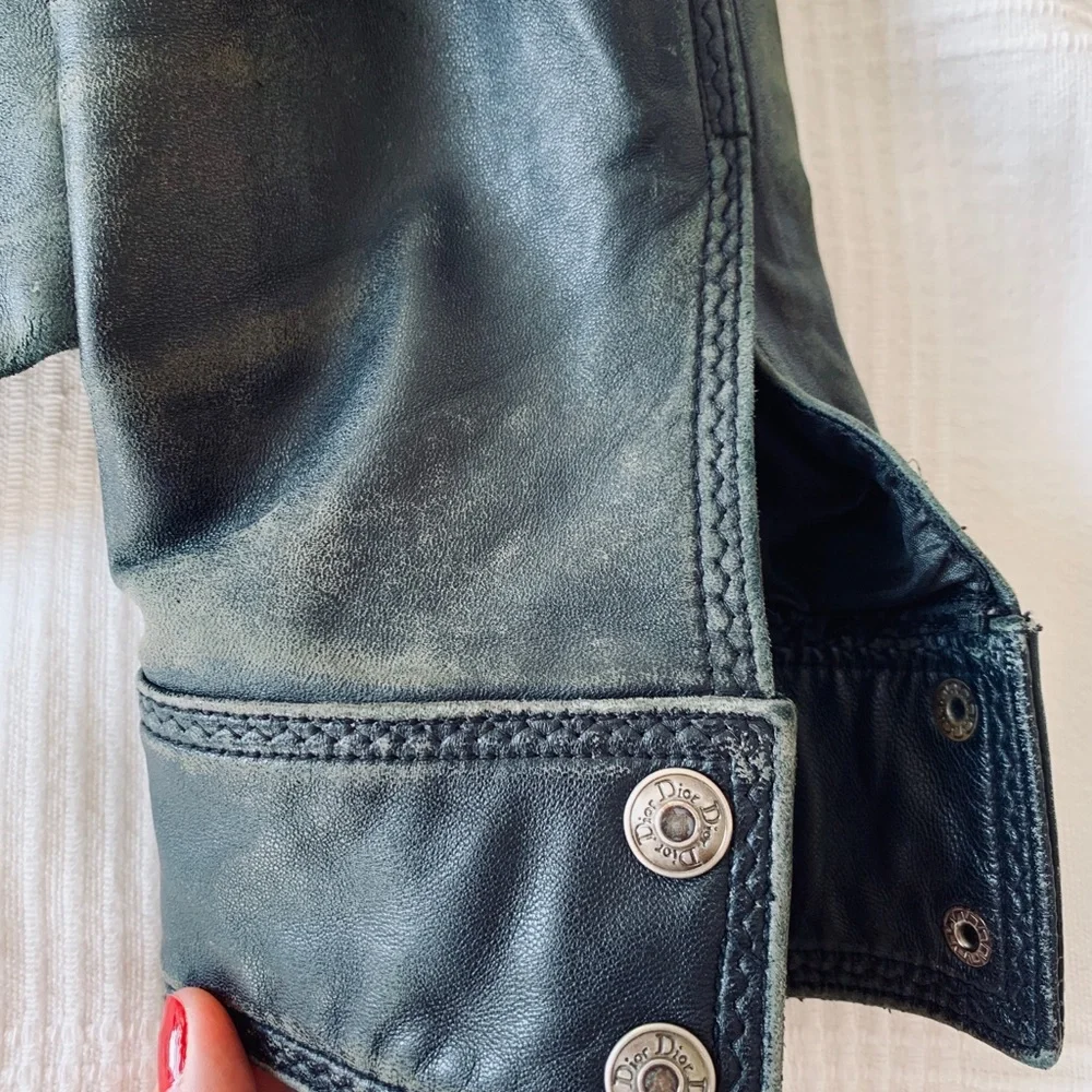 Authentic Christian Dior used leather jacket